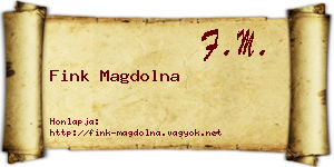 Fink Magdolna névjegykártya